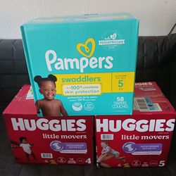 Pampers Swaddlers,little Movers