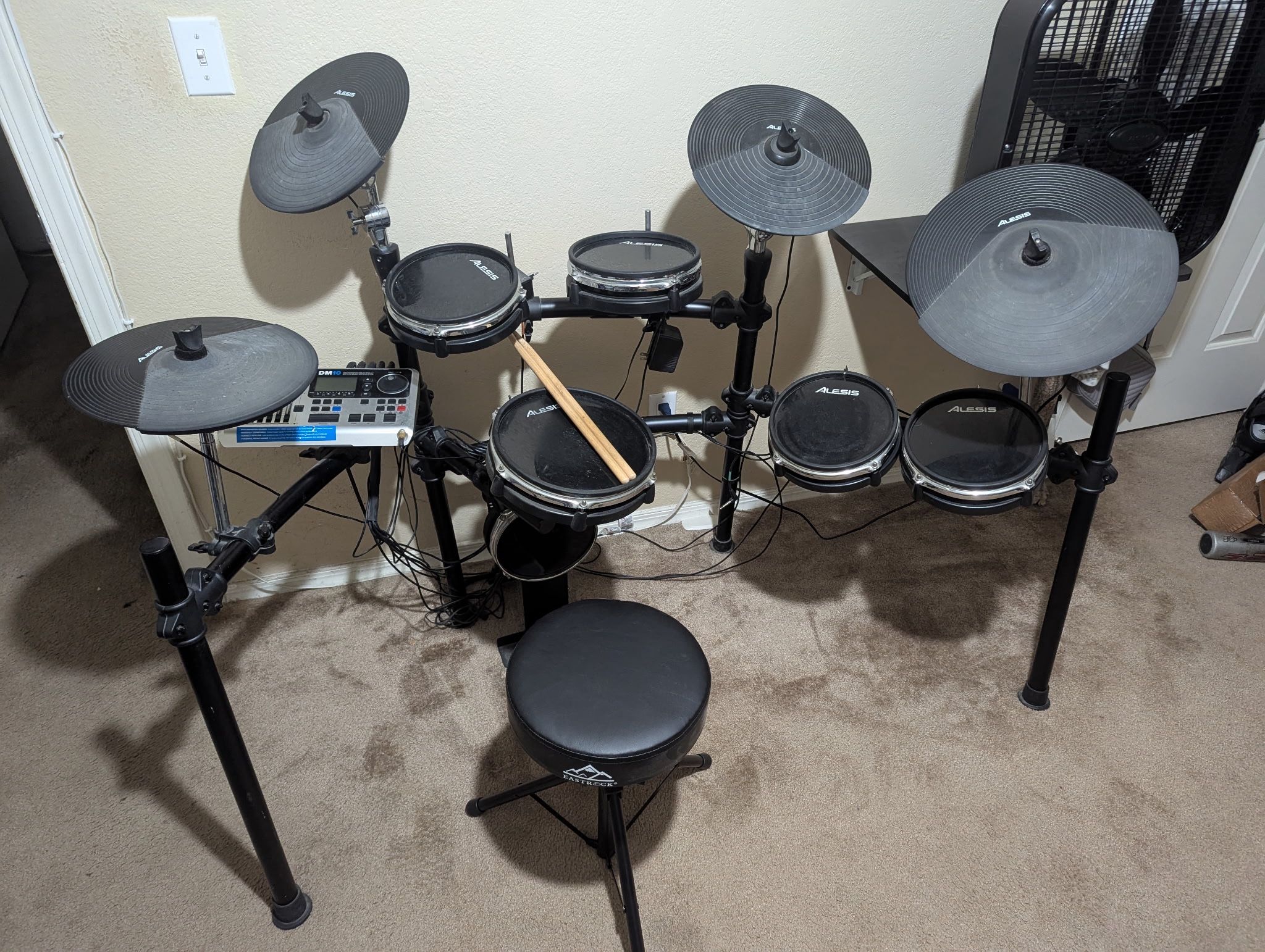 Portable Alesis electronic drum set