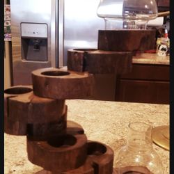 Wooden Candle Holder