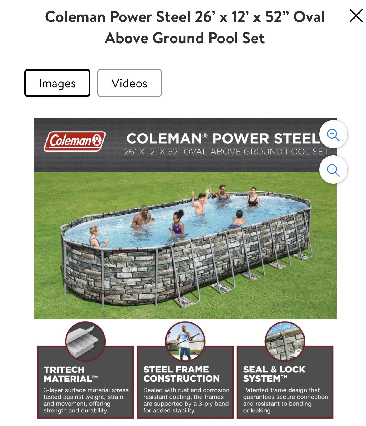 Vertikale Bein-Endkappen Für Coleman Power Steel Pool – 4 Stück, Grau, 2022–23 Modelle