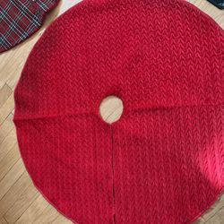 Brand new red Christmas tree skirt