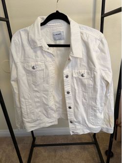 White Old Navy Large Women’s Jean Jacketa