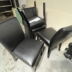 Crate & Barrel Lowe Onyx Dining chairs (set of 4)