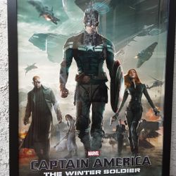 Captain America  Framed Poster 42x30 Great Condition  