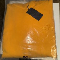 100 Thieves Yellow Foundations Hoodie Size XL
