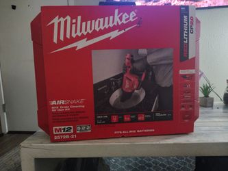 Milwaukee
M12 12-Volt Lithium-Ion Cordless Drain Cleaning Airsnake Air Gun Kit with (1) 2.0Ah Battery, Toilet Attachments