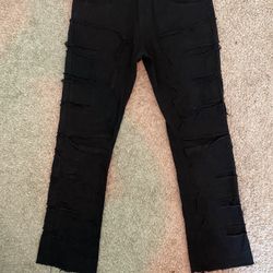 But All Black Stacked Jeans 32x32