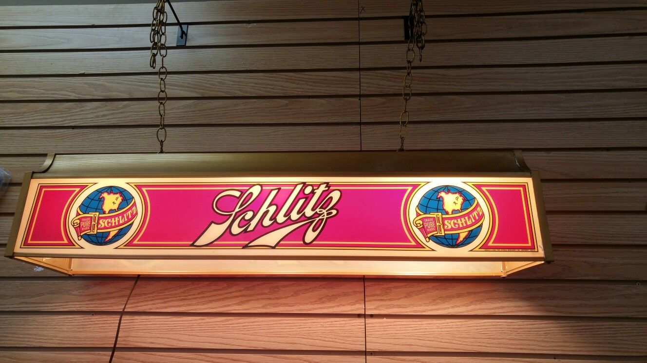 Vintage Schlitz Pool Table Light - Great Condition -
