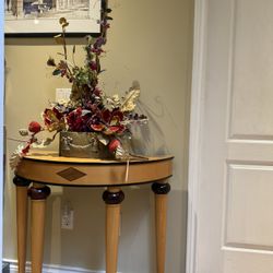 Mumbai Indian Made Semicircle Side Table With Free Decor