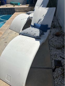 2 Ledge Loungers and table/cooler