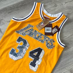 Shaquille O’Neal Los Angeles Lakers Mitchell & Ness 1996-97 Hardwood Classics NBA 75th Anniversary Diamond Swingman Jersey Small