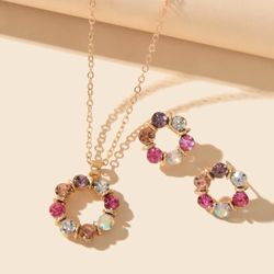 Fashion Necklace Earrings Set 