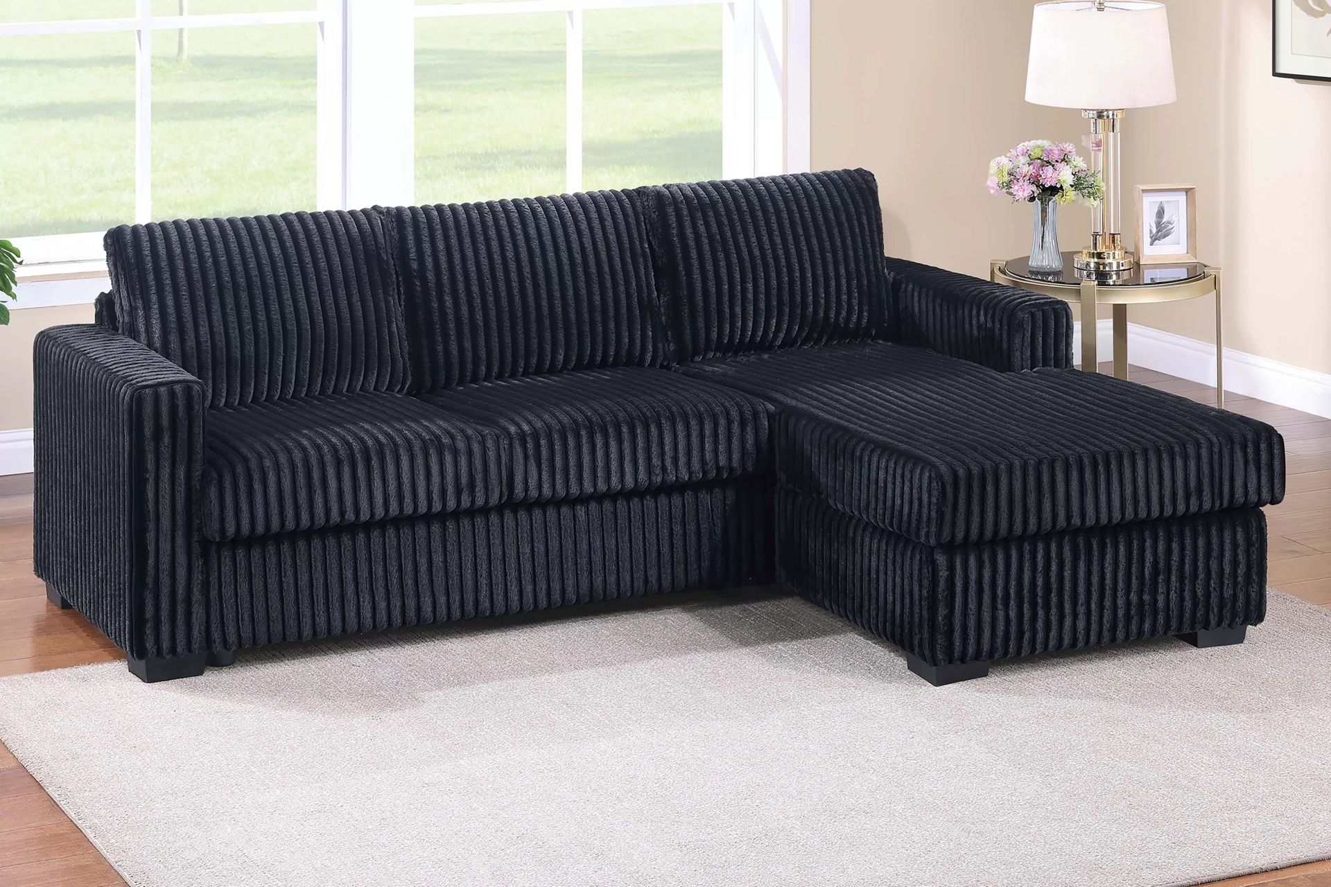 Brand New Comfy Corduroy Sectional Set