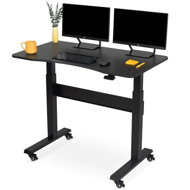 Power 48 Inch Standing Desk - Electric, Height Adjustable, Sit to Stand Up Workstation