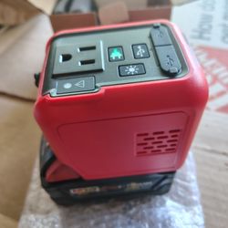 Power Inverter Compatible with Milwaukee M18 18V Battery DC 18V to AC 110-120V Power Station 180w
