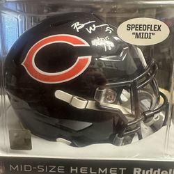 Brian Urlacher Signed Chicago Bears Riddell Speedflex Midi Helmet Schwartz