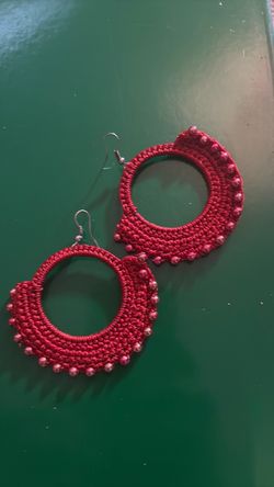 Red earrings