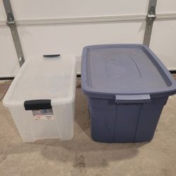 🔥 $5 Each Rubbermaid And Sterilite Heavy Duty Storage Bins With Lids Large Moving Garage Organization