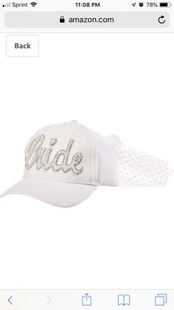 Wedding bride hat Betsey Johnson like-new