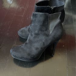 Black Heel booties **$15** OBO