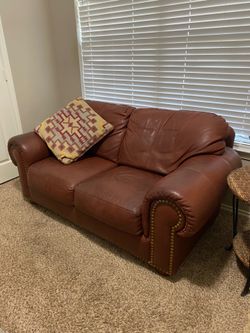 Leather Loveseat by Drexel