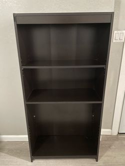 Dark brown bookshelf