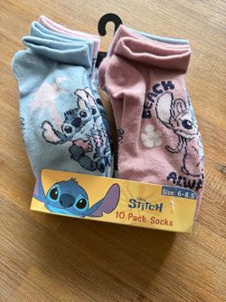 Disney Stitch Women 10 Pack Socks Size 6-8.5