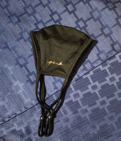 PINK Victoria's Secret Women's Black Face Mask with Adjustable Ear Loops
