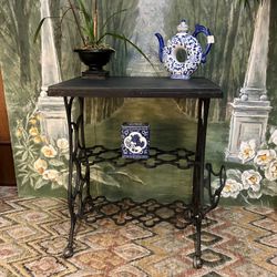 Antique Cast Iron Sewing Console Table (Delivery Service Available)