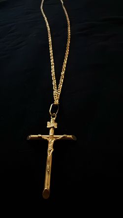 14kt crucifix chain