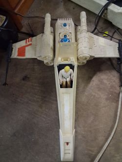 Vintage Star Wars X-Wing Fighter Toy with Figure
