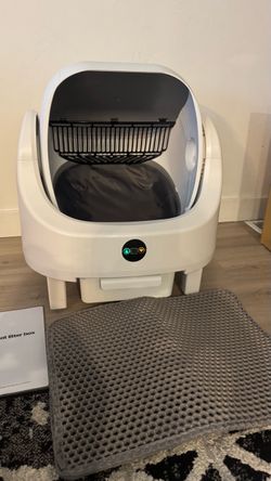 Self Cleaning Cat Litter Box Open Automatic Cat Litter model: P65001WH011-CH (Brand new)