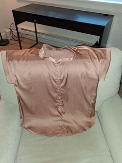 Satin button up blouse