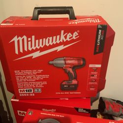 Milwaukee M 18 cordless half inch high torque impact wrench with friction ring kit brand new in box price is firm no offers