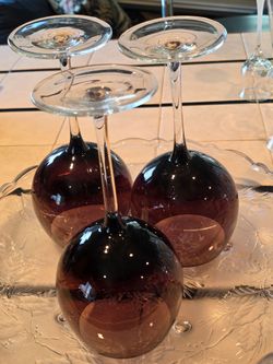 Elegant crystal glasses.