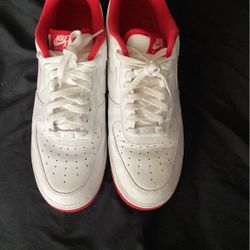 Red And White Af1’s