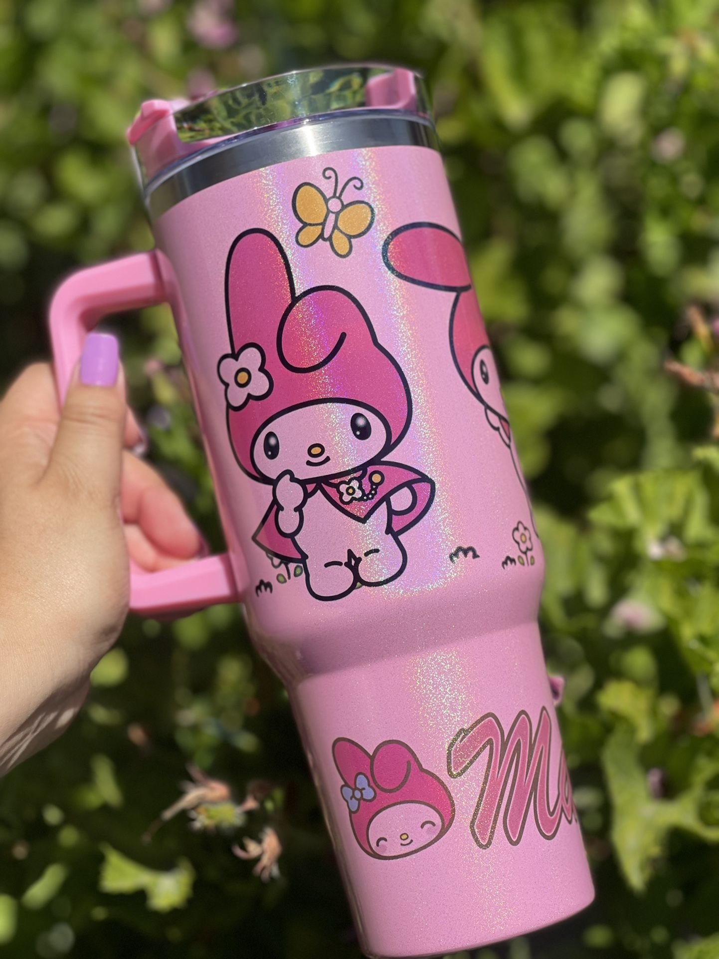 Kawaii Bunny Girl Shimmer Tumbler Personalized