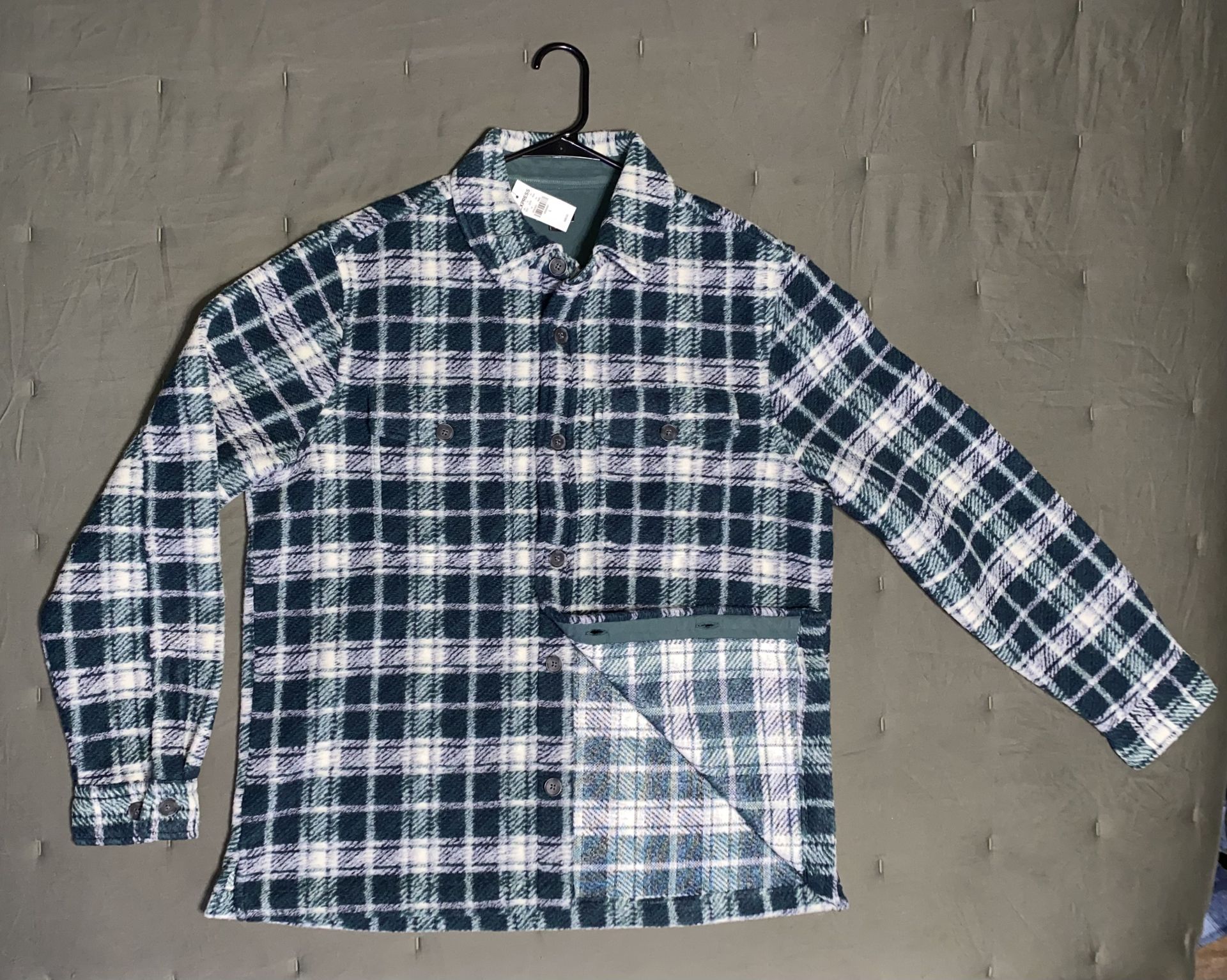 New Express Flannel sweater