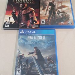 $20 Each Games PS4 Mad Max, Final Fantasy Xv, Windows PC Fallout Great Condition 