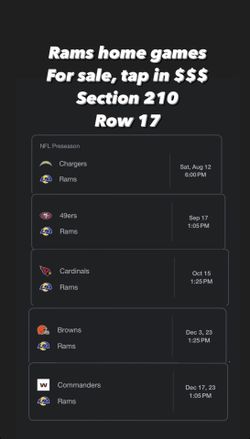 Rams Home Games For Sale