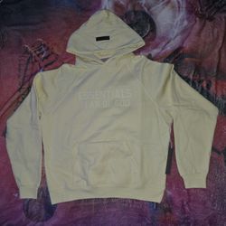 FOG Essentials Canary Yellow Hoodie Fits Like A Large 