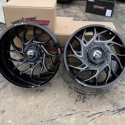 6 Fuel Off-Road D741 Runner G-Blk Mill F/R/I Dually Wheels 8x200 22x8.25 $2999