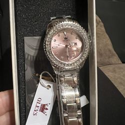 Olevs Pink And Silver Woman’s Watch