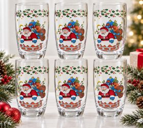 NEW Portmeirion Studio A Christmas Story Set of 8 Beverage Glasses 19.5 oz
