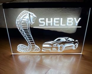 SHELBY LED NEON WHITE LIGHT SIGN 8x12