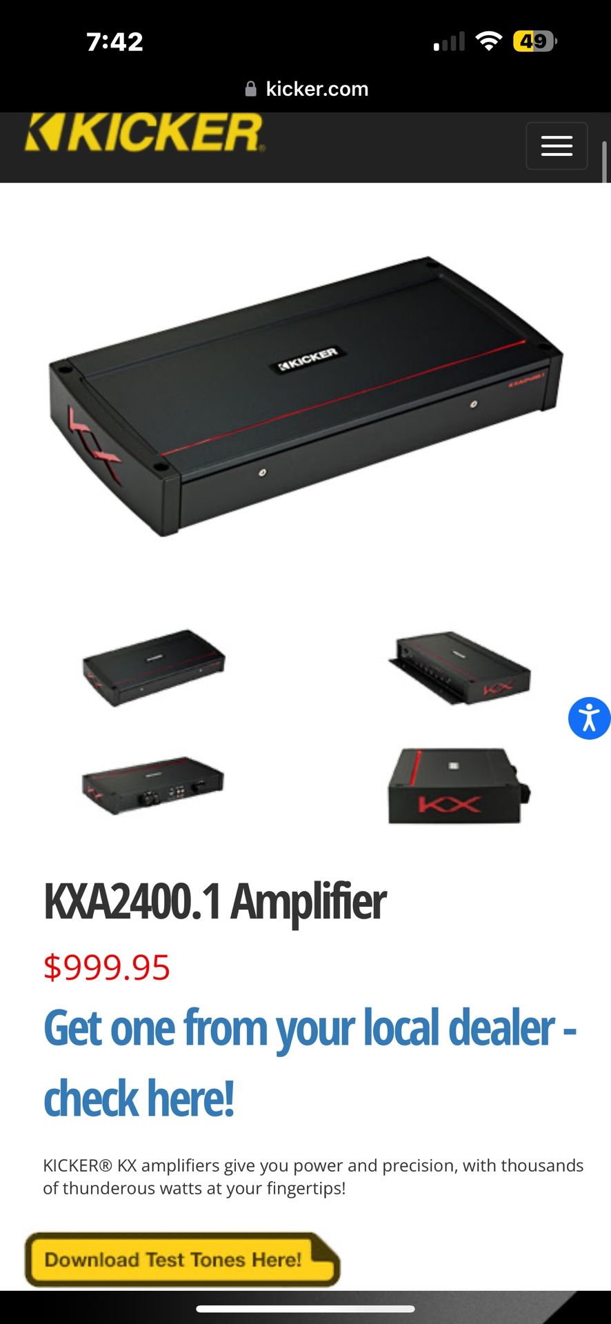 Kicker Kxa 2400.1 Amp