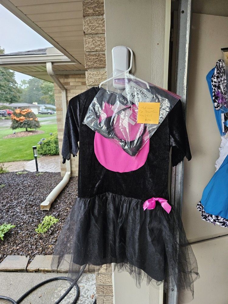 Cat Halloween Dress With Ear Headband 12/14