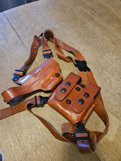 Galco Miami Classic Shoulder Holster System in Tan Leather 1719-t or 224