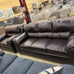 Austin Chocolate 3 Pc Set Sofa, Chair and Ottoman all 3 pieces while they last!!