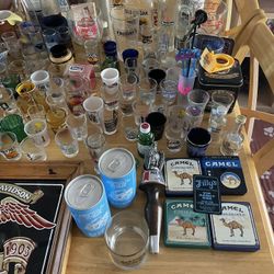 FS: Glassware, shot glasses, whiskey glasses, jordan posters memorabilia